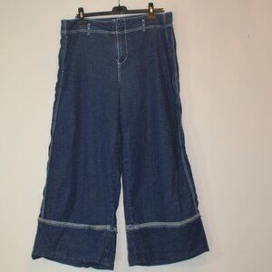 Anthropologie Pilcro And The Letterpress Wide Legged Denim Pants Blue size 16W